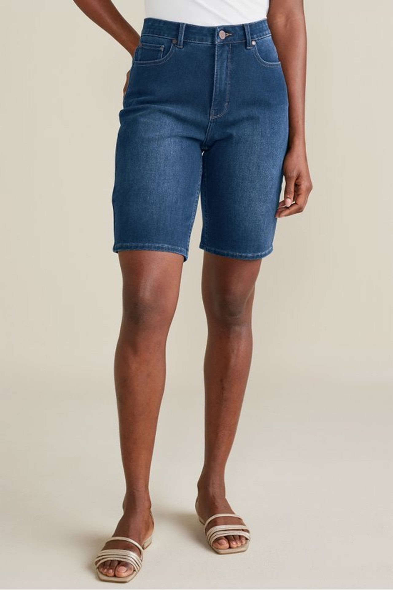 ultimate denim slim leg shorts