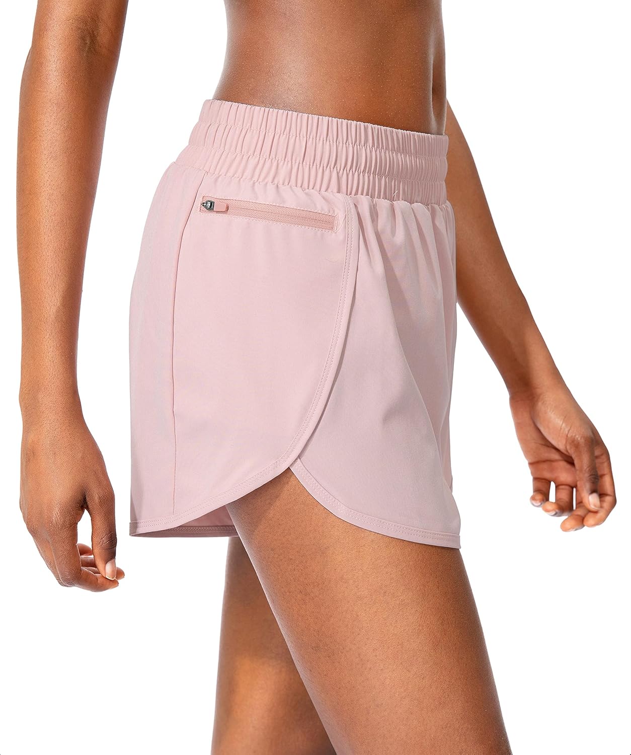 womens running shorts with zipper pockets high waisted athletic gym workout shorts for women with liner