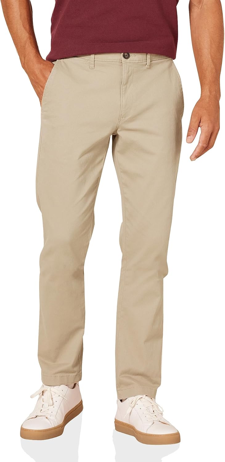 mens slim fit casual stretch chino pant